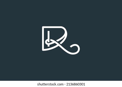 Stylish Letter DR or RD Logo Design Vector