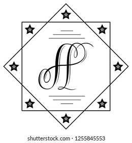 Stylish letter A emblem design