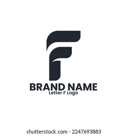 Stylish letter F logo is perfect for initials, fashion, sport, store, entertainment, technology logos etc
