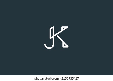Stylish Letter JK Logo Design Vector Template