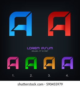 Stylish Letter A logo template, Vector illustration