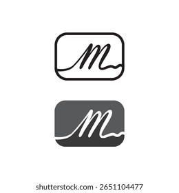 Stylish Letter M Logo with Symmetrical Design for Branding