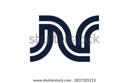 Stylish Letter N Logo Design
