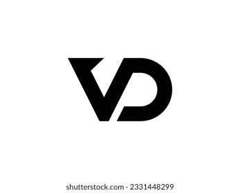 stylish letter VD or DV initial monogram logo deign