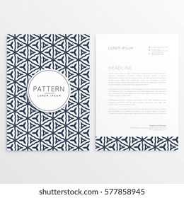 stylish letterhead design with abstract pattern