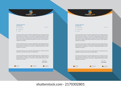 stylish letterhead yellow and blue theme design for your business, Dentist logo and branding