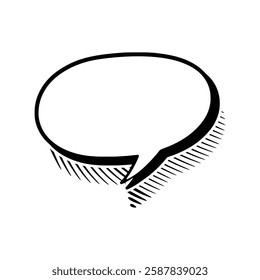 Stylish line art speech bubbles featuring subtle outline shadows. Ideal for comics, social media posts, advertisements, and graphic design projects.