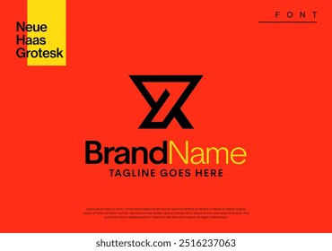 Elegante diseño de línea letra inicial del logotipo R con el número 7 en el interior