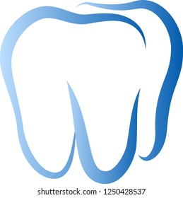 Stylish Line drawing of tooth