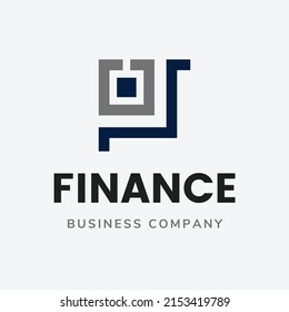 Stylish line logo graphic vector illustration, text. top view, perfect for finance business, corporate and more