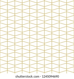 Stylish linear seamless vector pattern in gold