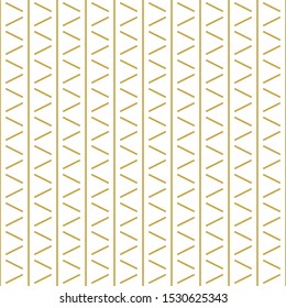 Stylish linear seamless vector pattern in gold color