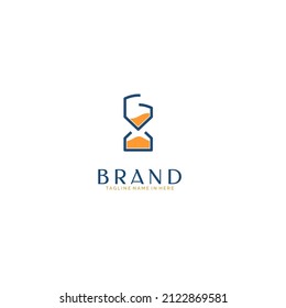 
Stylish linear vector logo of hourglass. Timeless design concept. Letter G hourglass