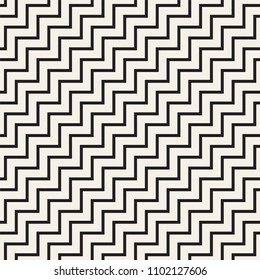 Stylish lines lattice. Ethnic monochrome texture. Abstract geometric background design. Vector seamless black and white pattern.