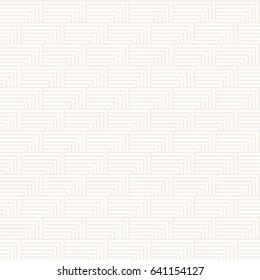 Stylish Lines Maze Lattice. Ethnic Monochrome Texture. Abstract Geometric Background Design. Vector Seamless Subtle Pattern.

