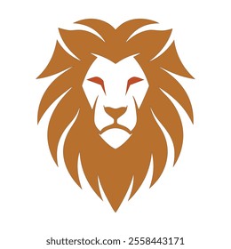    Stylish lion head logo vector illustration.
