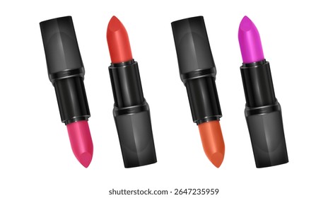 Lipsticks elegantes perfeito para beleza e maquiagem