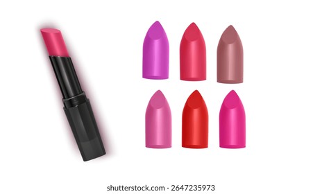 Lipsticks elegantes perfeito para beleza e maquiagem