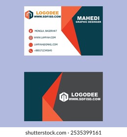 Stylish liquidity business card template, visiting card design