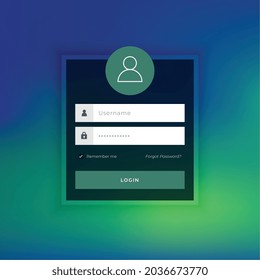 Stylish Login Page Template Design Stock Vector (Royalty Free) 2036673770