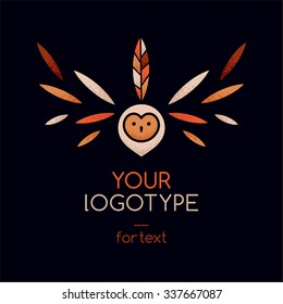 Stylish logo with the image of an owl.