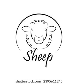 logo elegante con la imagen de una oveja
