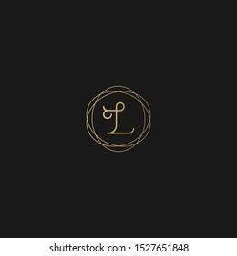 Stylish logo. Initials “L” - premium. Logo Design Luxury linear creative monogram. - Vector.