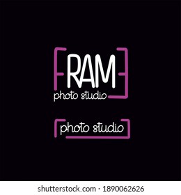 Logo elegante para un estudio de fotos. Vector