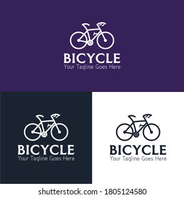 stylish logo vector illustration of a high quality and modern Bicycle.Bicycle logo design and bicycle vector logo.Bike Shop Corporate branding identity. Abstract bicycle logo template. 
