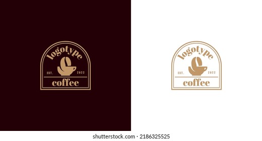 Stylish logo for your coffee company. Vector graphics.