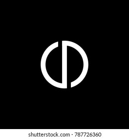 Stylish luxurious creative circular shaped artistic black and white color DD D initial based letter icon logo.