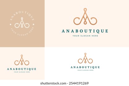 Stylish Luxury Elegant Initial Letter A Logo Vector. Initial Letter A Monogram Elegant Logo Inspiration. Premium Golden Letter A Logo Character. Alphabet Vector Logo Illustration