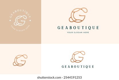 Stylish Luxury Initial Letter G Logo Vector. Initial Letter G Monogram Elegant Logo Inspiration. Premium Golden Letter G Logo Character. Alphabet Vector Logo Illustration