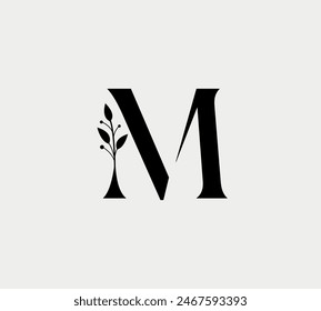 
Stylish 'M' logo design with floral elements, perfect for beauty, fashion, wellness, organic, eco-friendly, cosmetics, decor, jewelry, boutiques and feminine brands or company.