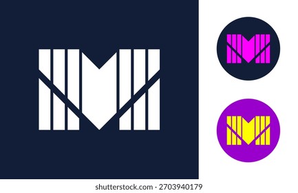 Símbolo de logotipo de monograma M elegante