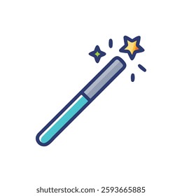 A stylish magic wand icon representing creative themes and imaginative play.