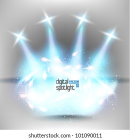 stylish magical spotlight effect vector design