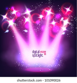 stylish magical spotlight effect vector design