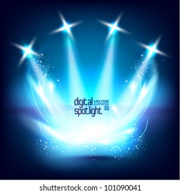 stylish magical spotlight effect vector design
