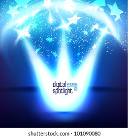 stylish magical spotlight effect vector design