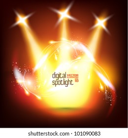stylish magical spotlight effect vector design