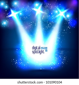 stylish magical spotlight effect vector design
