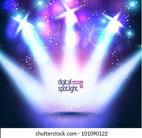 stylish magical spotlight effect vector design