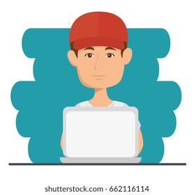 Stylish man icon