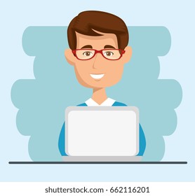 Stylish man icon