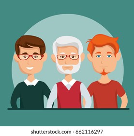 Stylish man icon