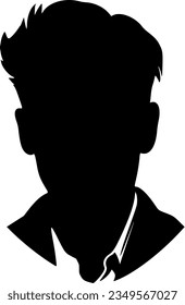 icono de la silueta vectorial aislada de un hombre elegante