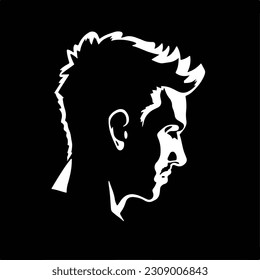 Stylish Man Silhouette: Sad Man