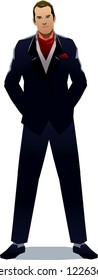 stylish man standing