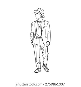Stylish man in suit